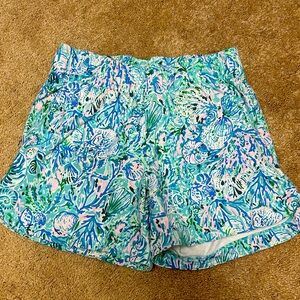 Lilly Pulitzer Kylar Knit Shorts (Surf Blue Soleil It On Me)